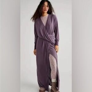 Free People Rylie cupre maxi dress NWOT